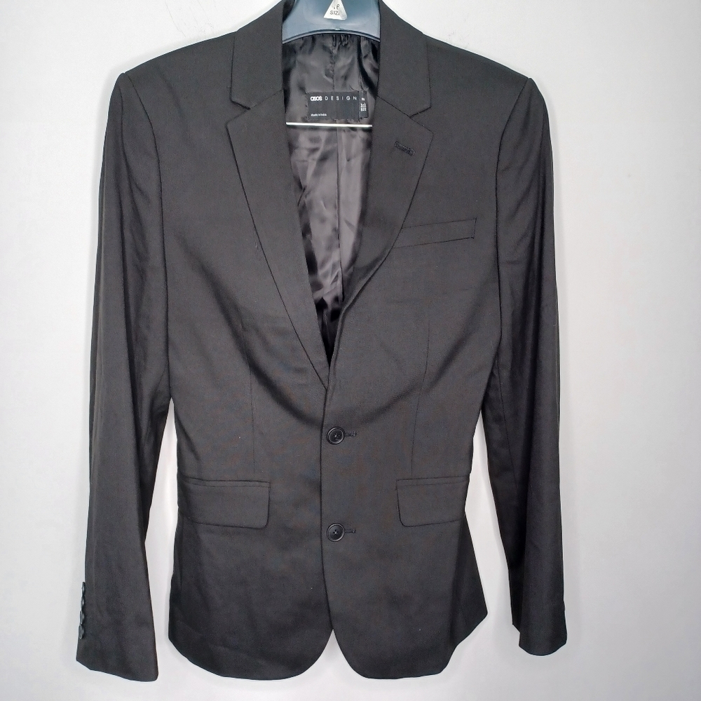 Asos Design Men's Two Button Suit Jacket Size 34 Regular